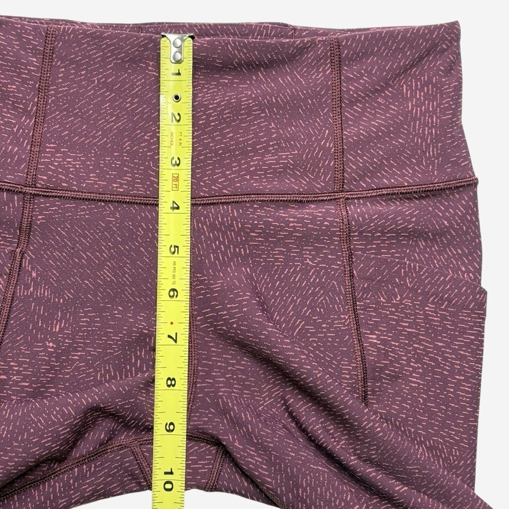 Athleta Salutation Stash Pocket Rainwater Tight Size XS Burgundy Printed - Picture 8 of 13